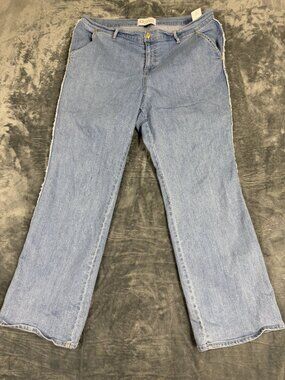 C. Wonder By Christian Siriano Womens  Denim Jeans 20W Frayed Hem Straight Leg